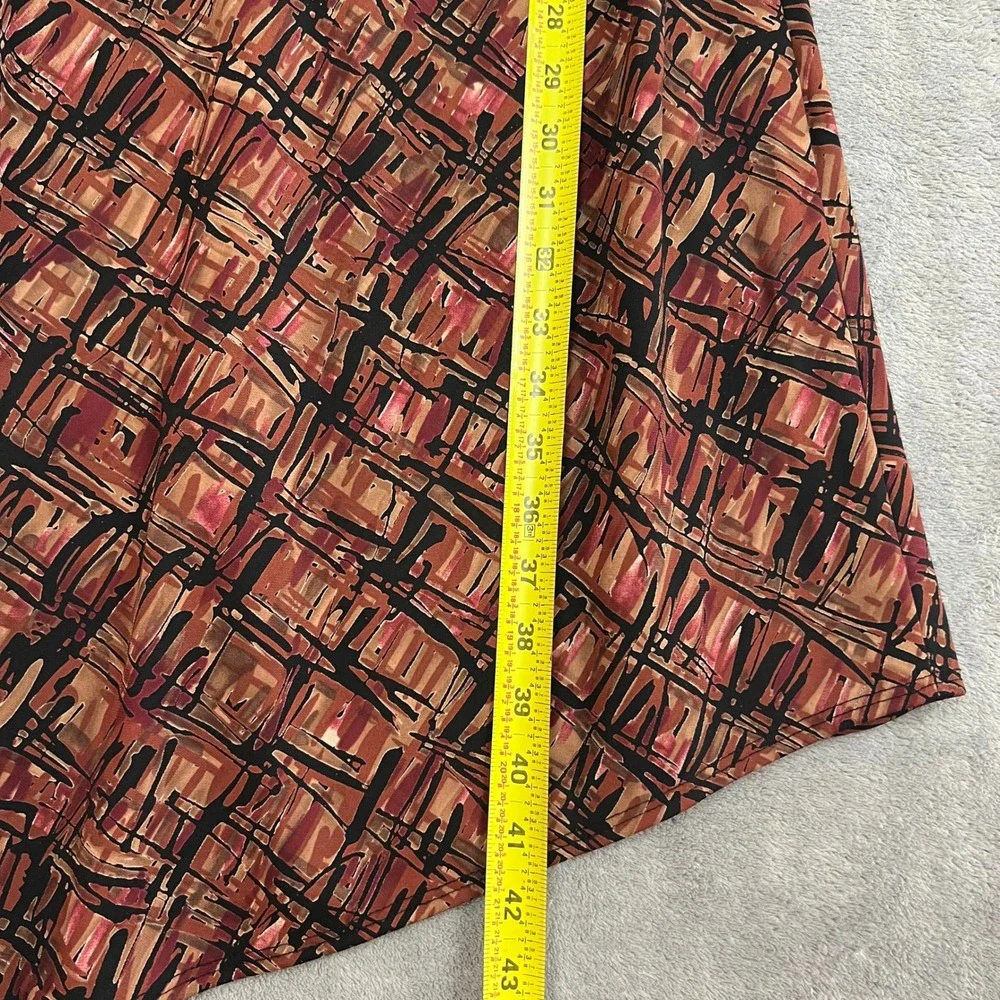 Vintage Y2K Midi Bodycon Dress Womens M Asymetrical Abstract Made in USA